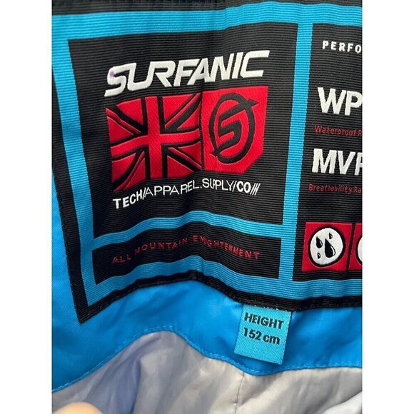 Surfanic bib ski snowboard  pants  30'waist 36'hip 29' long  blue - Picture 9 of 13